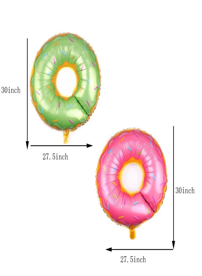 LYK 5PCS Multicolor Donut Shaped Aluminum Foil Mylar Balloons for Donut Theme Birthday Decoration, Baby Shower, Wedding - Image 3